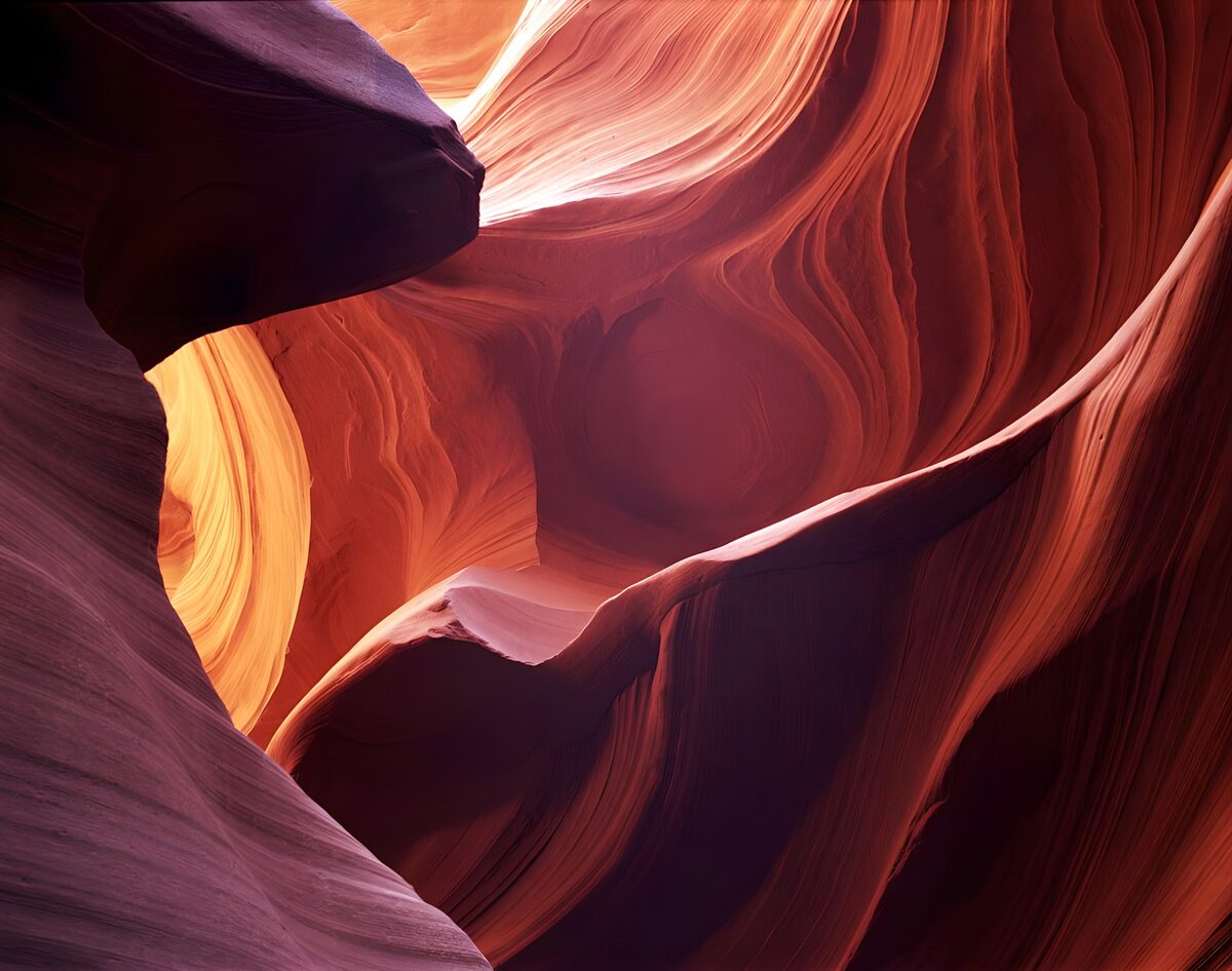 Kleurrijke vormen in de canyon