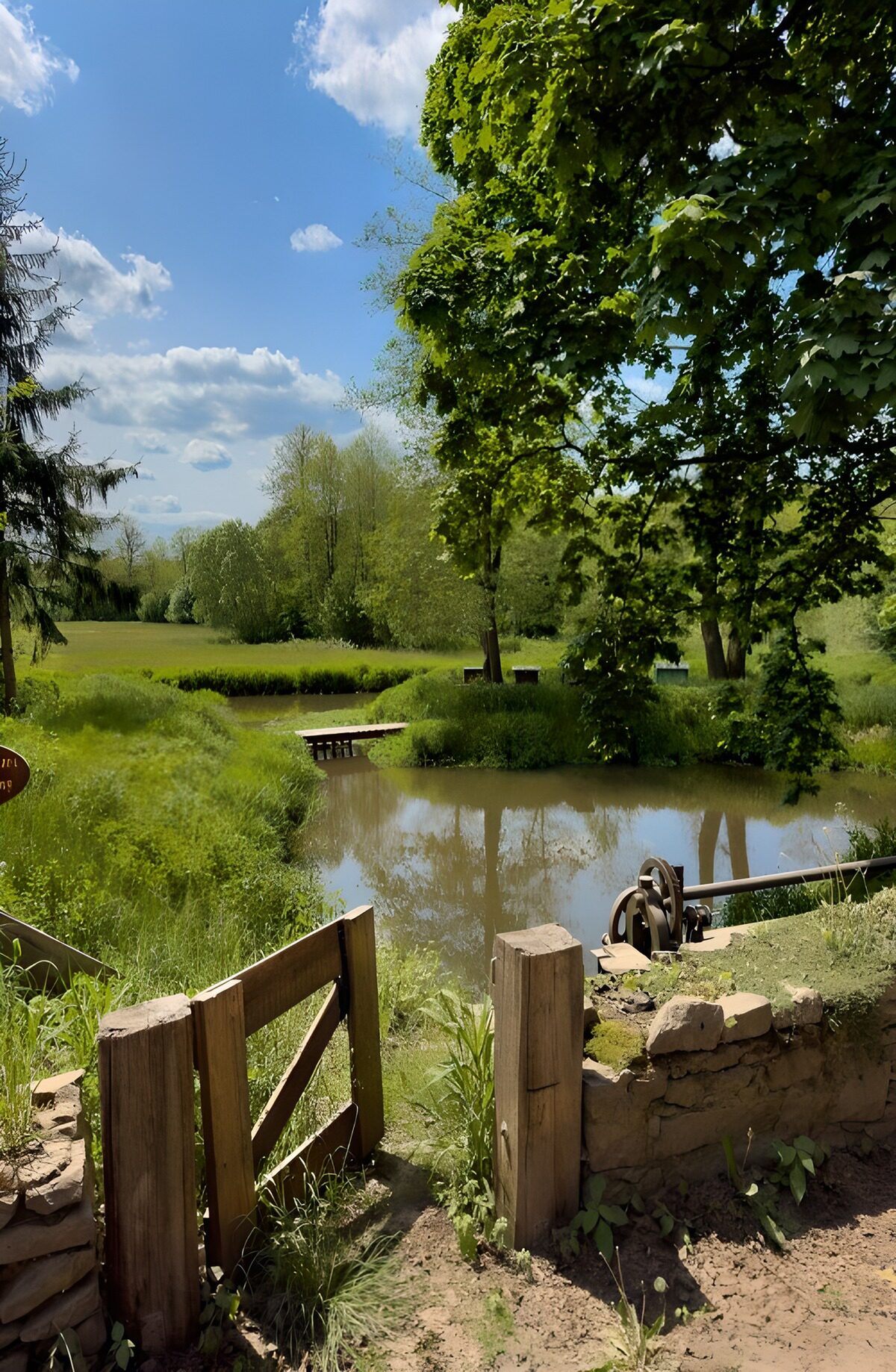 Rustig Natuurzicht bij de Waterloop