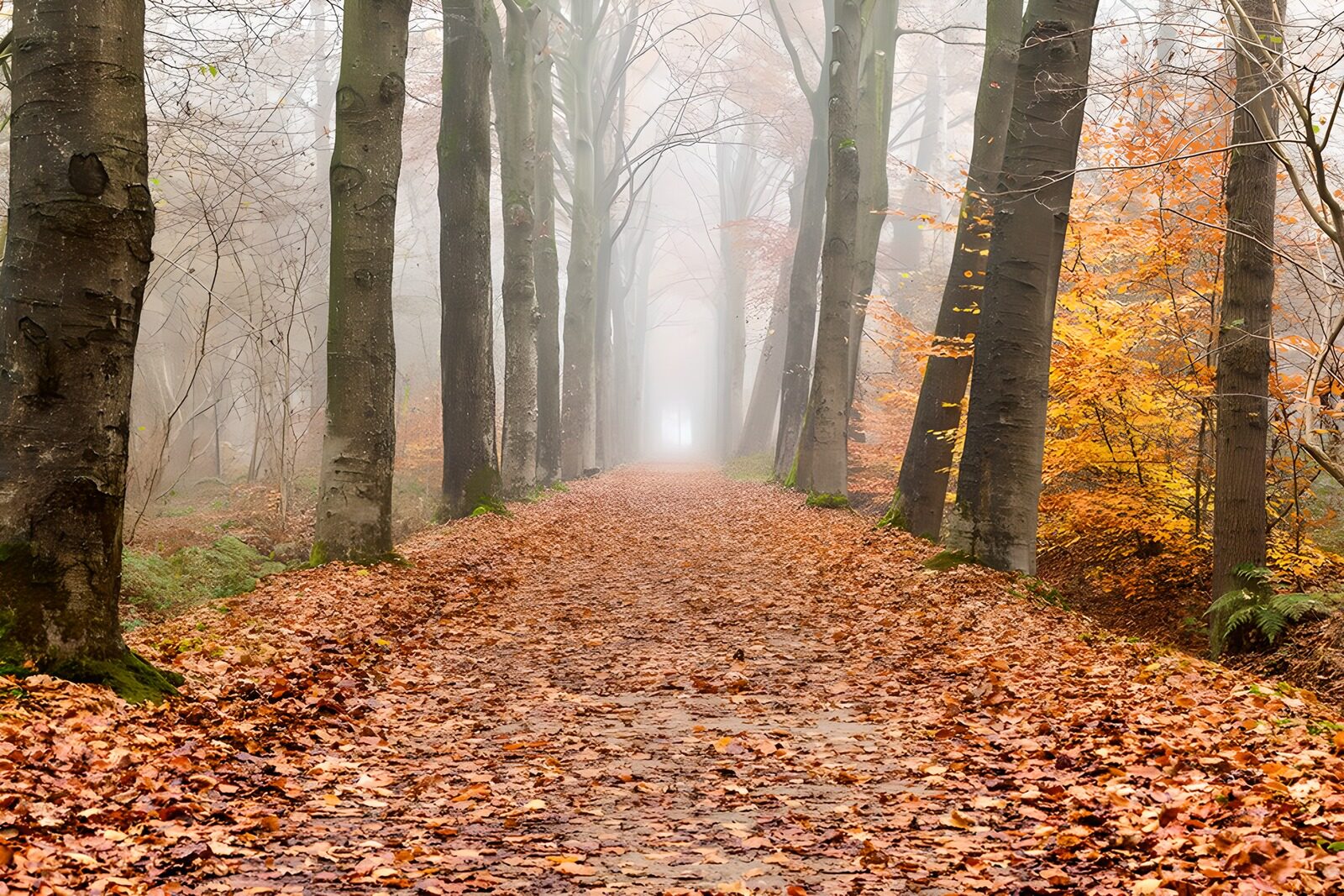 TP91455: Mistige herfstwandeling in het bos