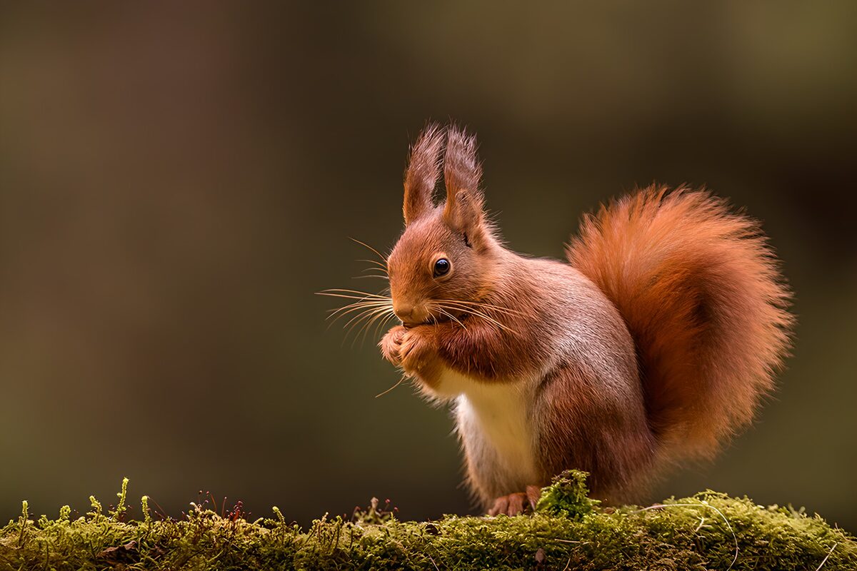 Schattig eekhoorntje op een tak