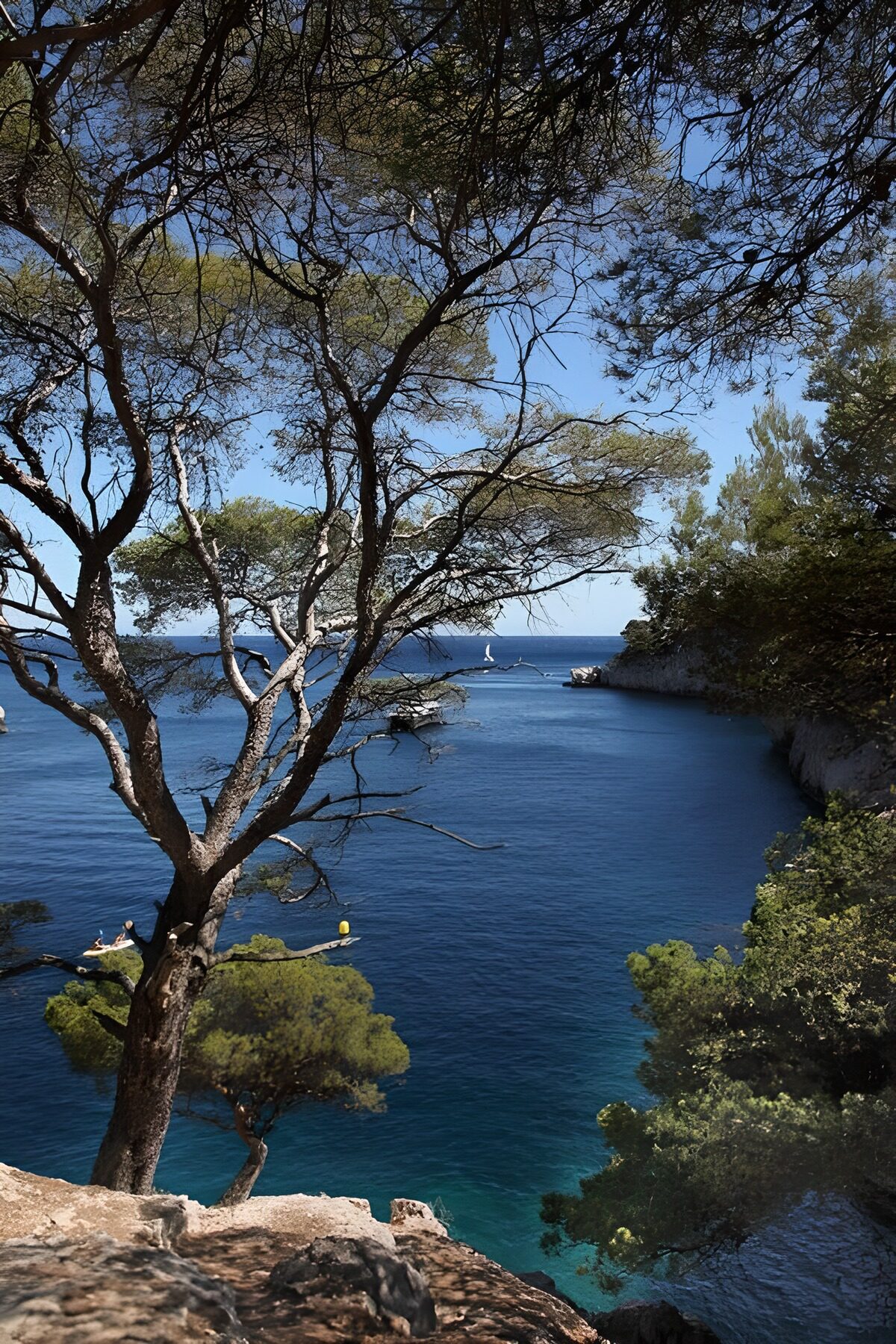 Uitzicht op de blauwe baai