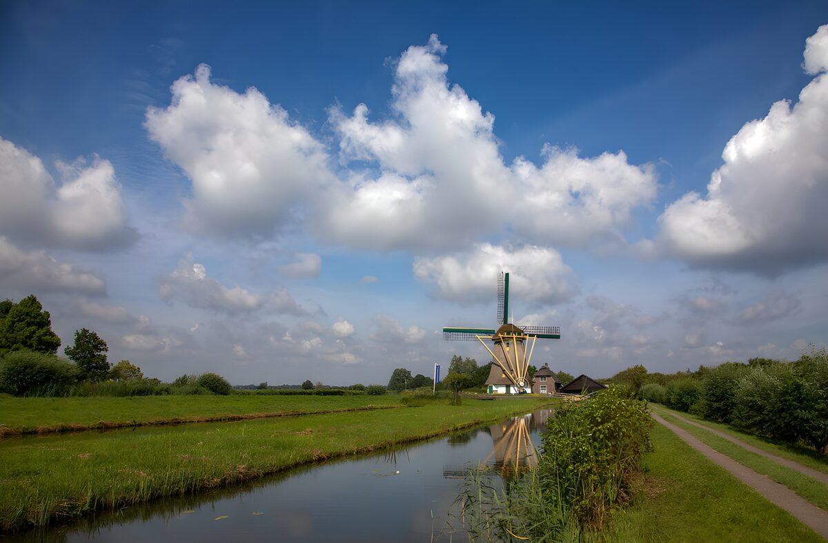 TP96706: Prachtige Windmolen in het Groene Landschap