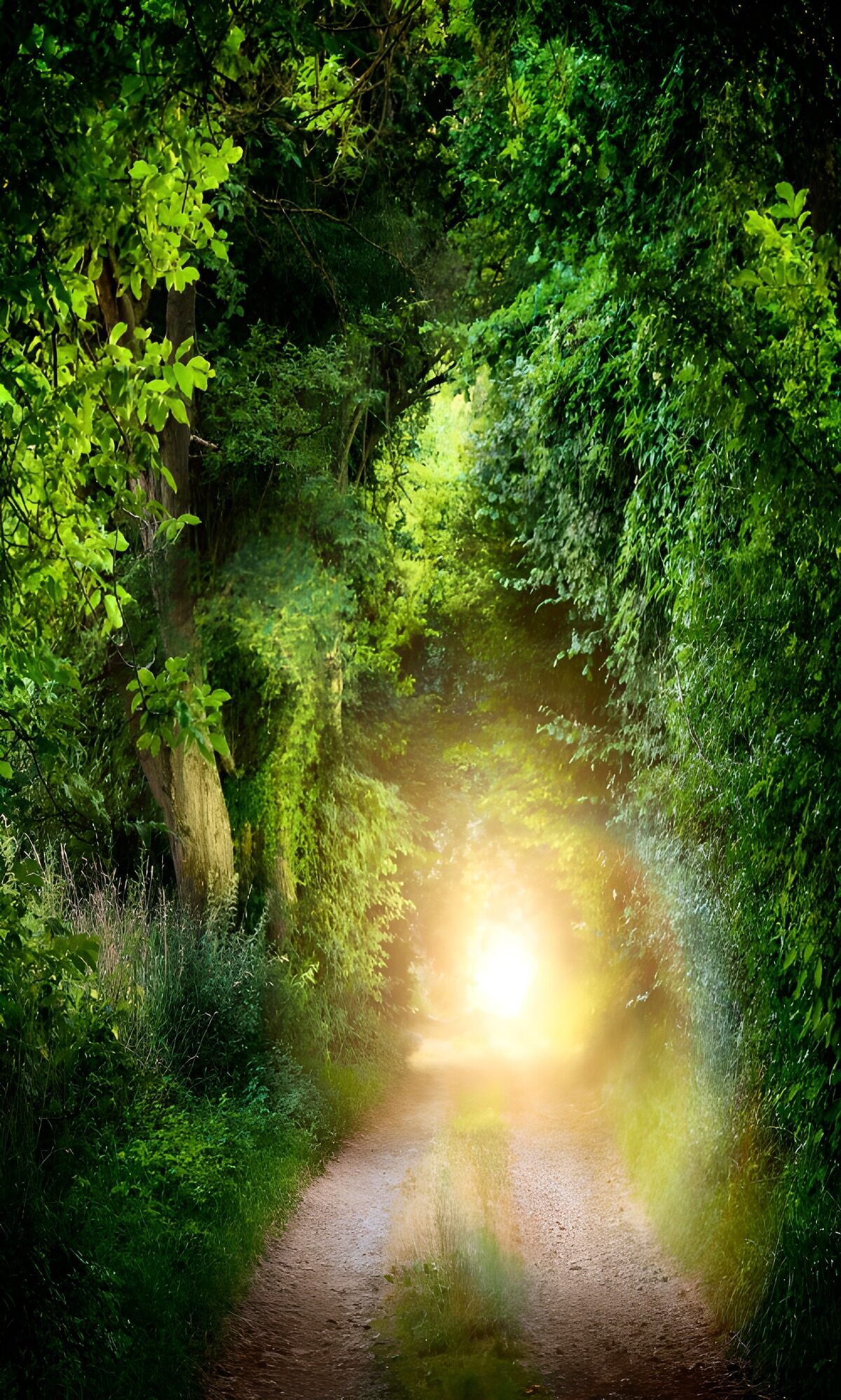 Magisch pad door het groene bos