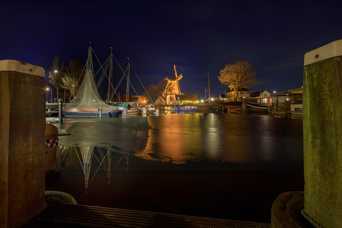 Prachtige nacht bij de molen