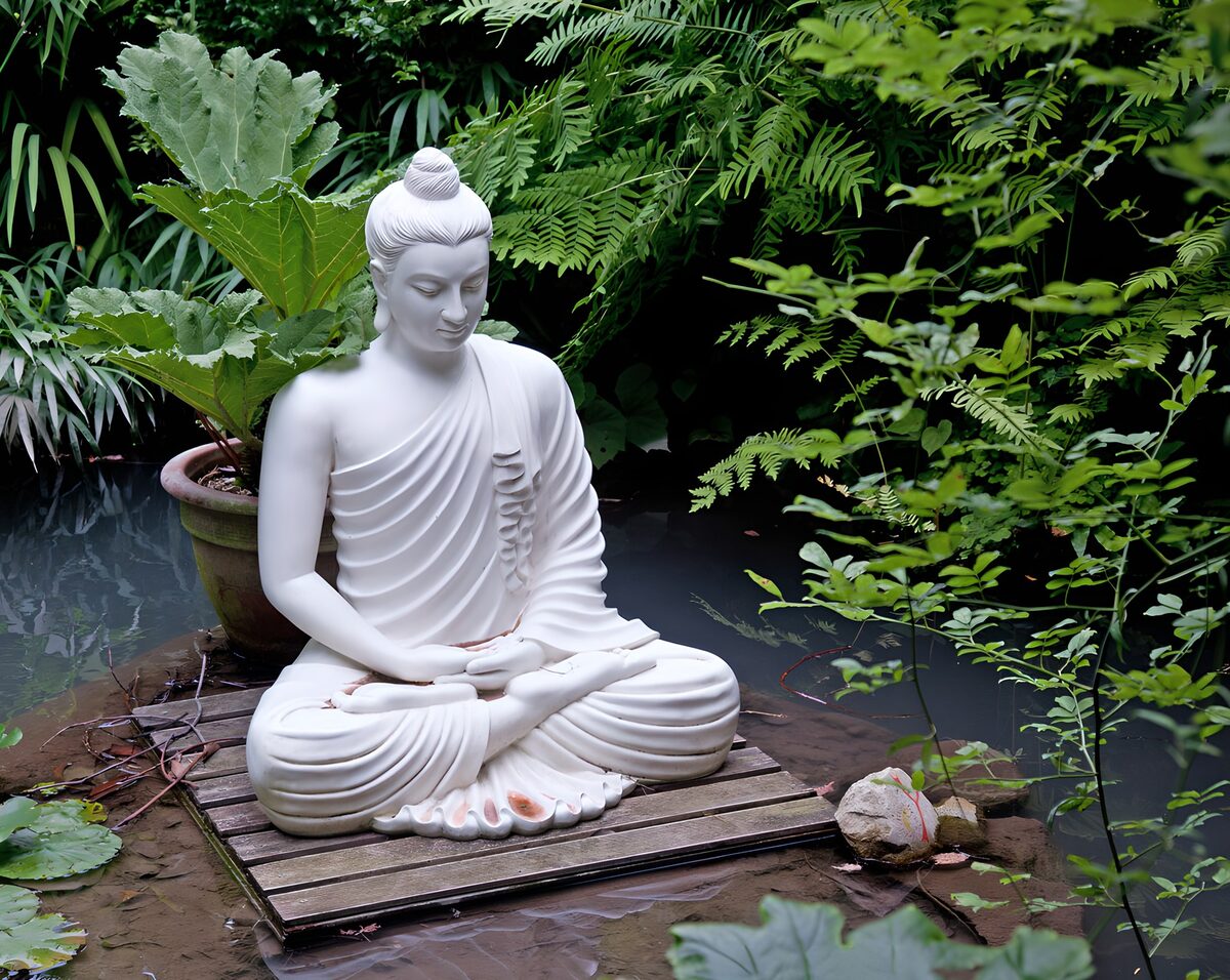 TP74154: Mediterende Boeddha in de Natuur