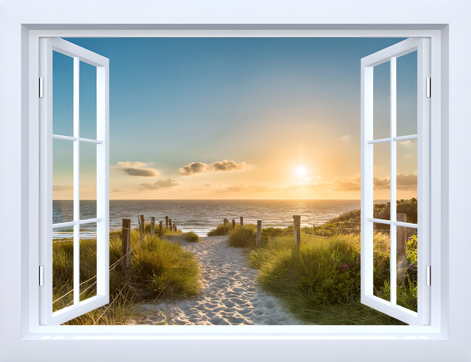 TP34683: Zonsondergang bij het strand