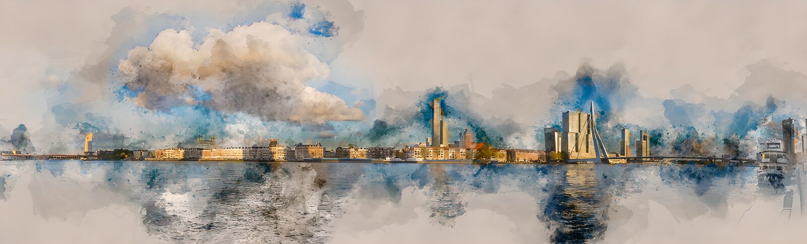 TP30728: Panorama van de stad aan het water
