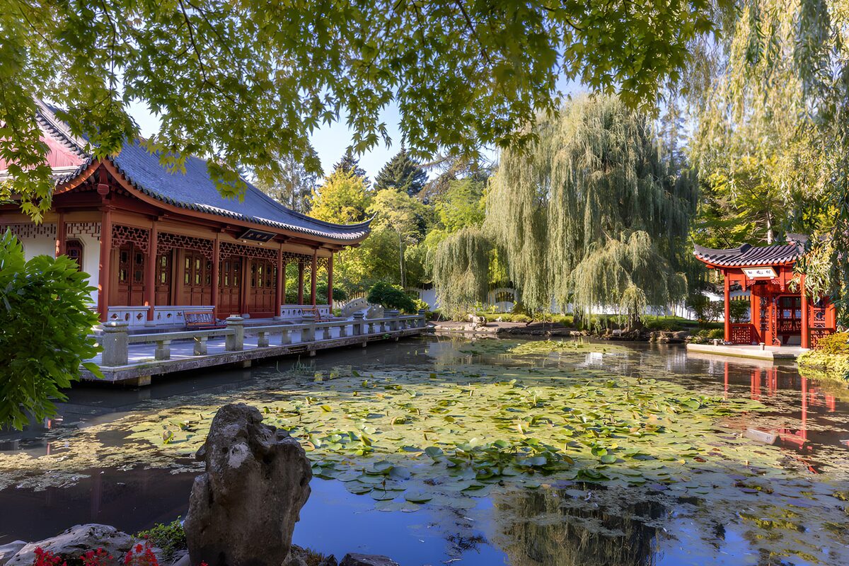 Rustiek Chinees Tuinlandschap