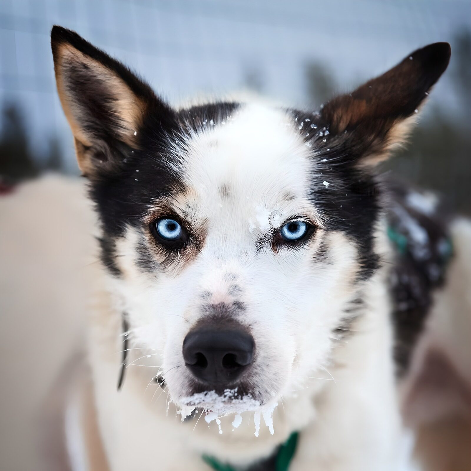 TP34574: Hond met ijspegels aan snuit