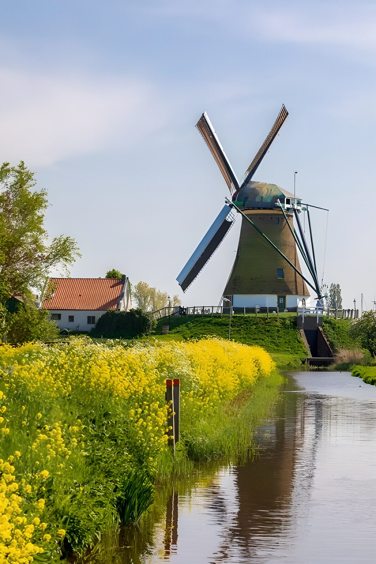 TP29766: Molen tussen bloeiende velden