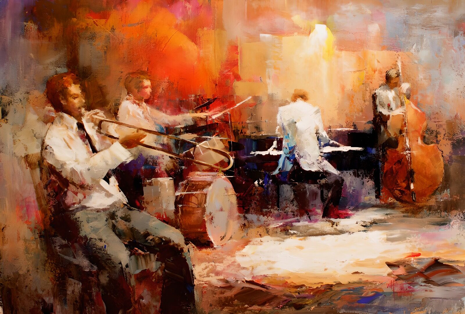 TP55430: Jazzband in kleurrijke sfeer