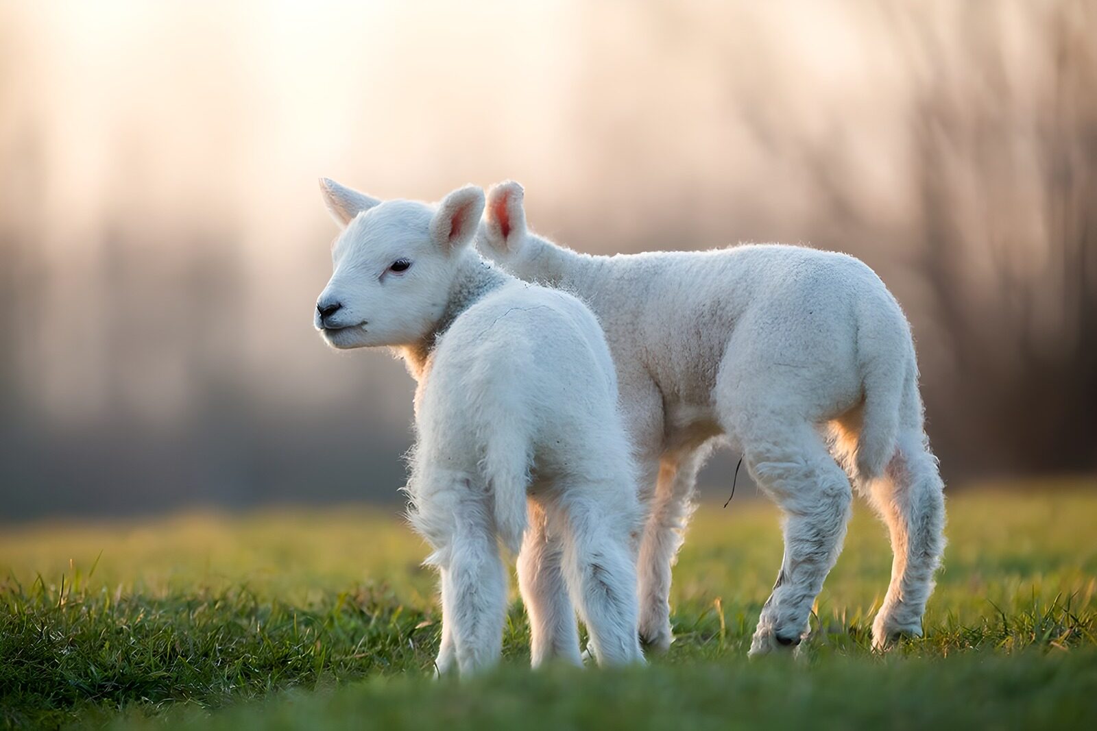 TP35068: Schattige lammetjes in de natuur