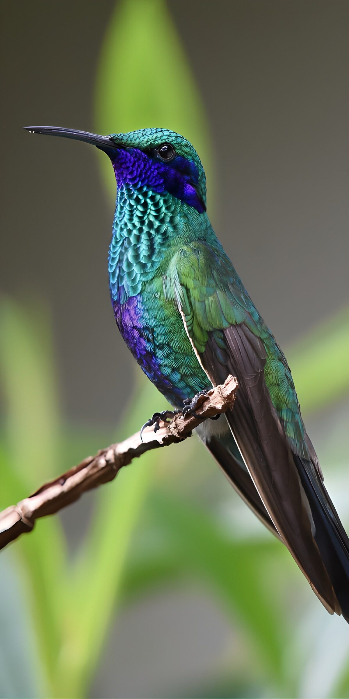 TP65882: Prachtige kolibri tussen groene bladeren
