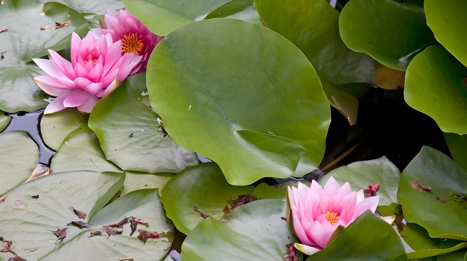 TP12690: Groenblad met roze waterlelies
