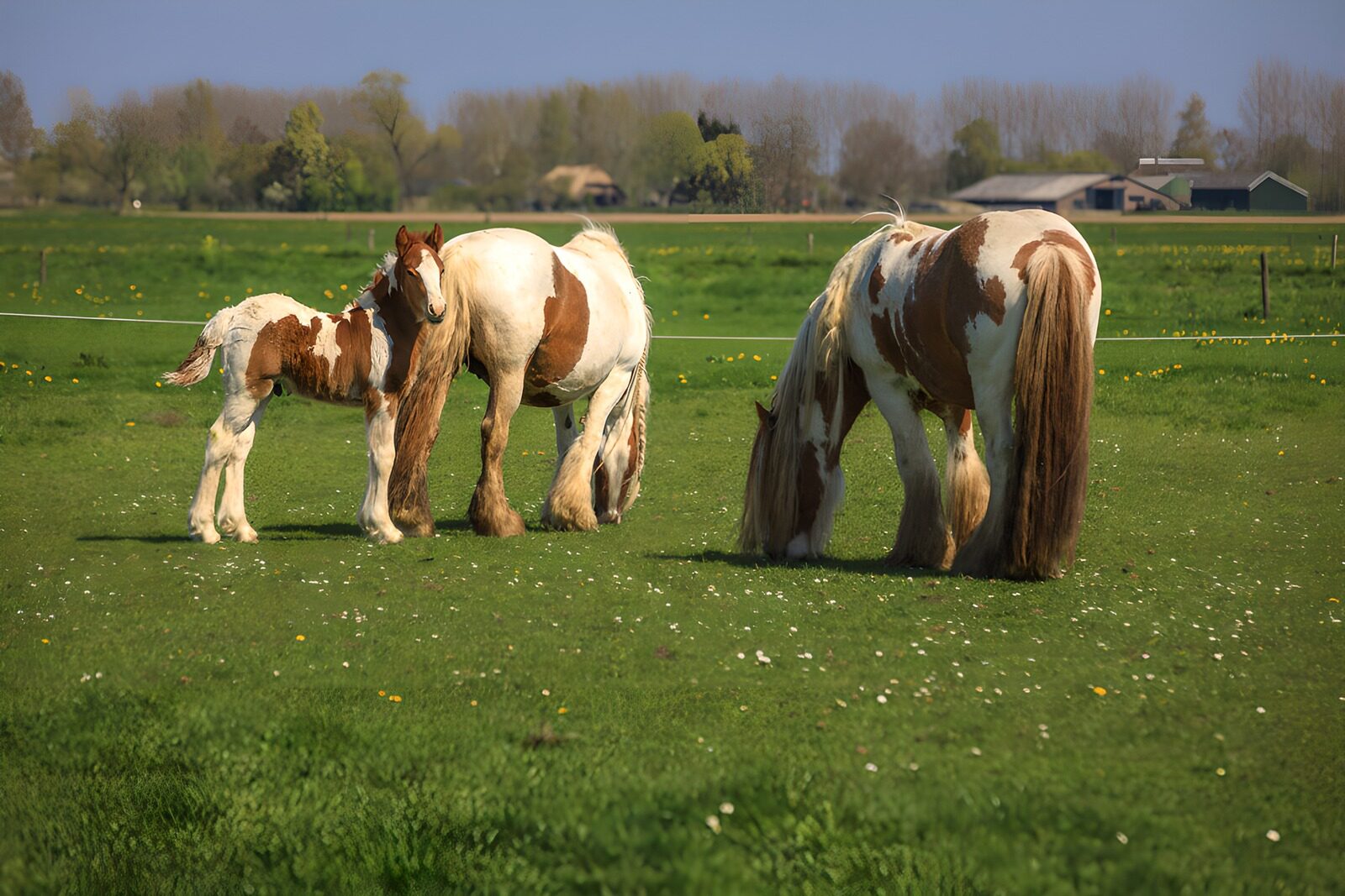 TP76474: Gelukkige paarden in de wei