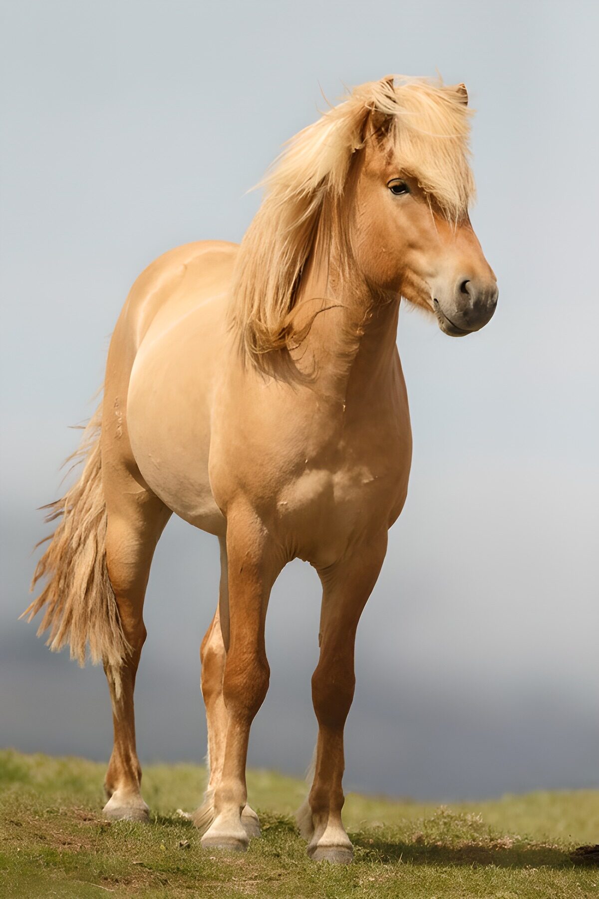 Schattig lichtgekleurd paard