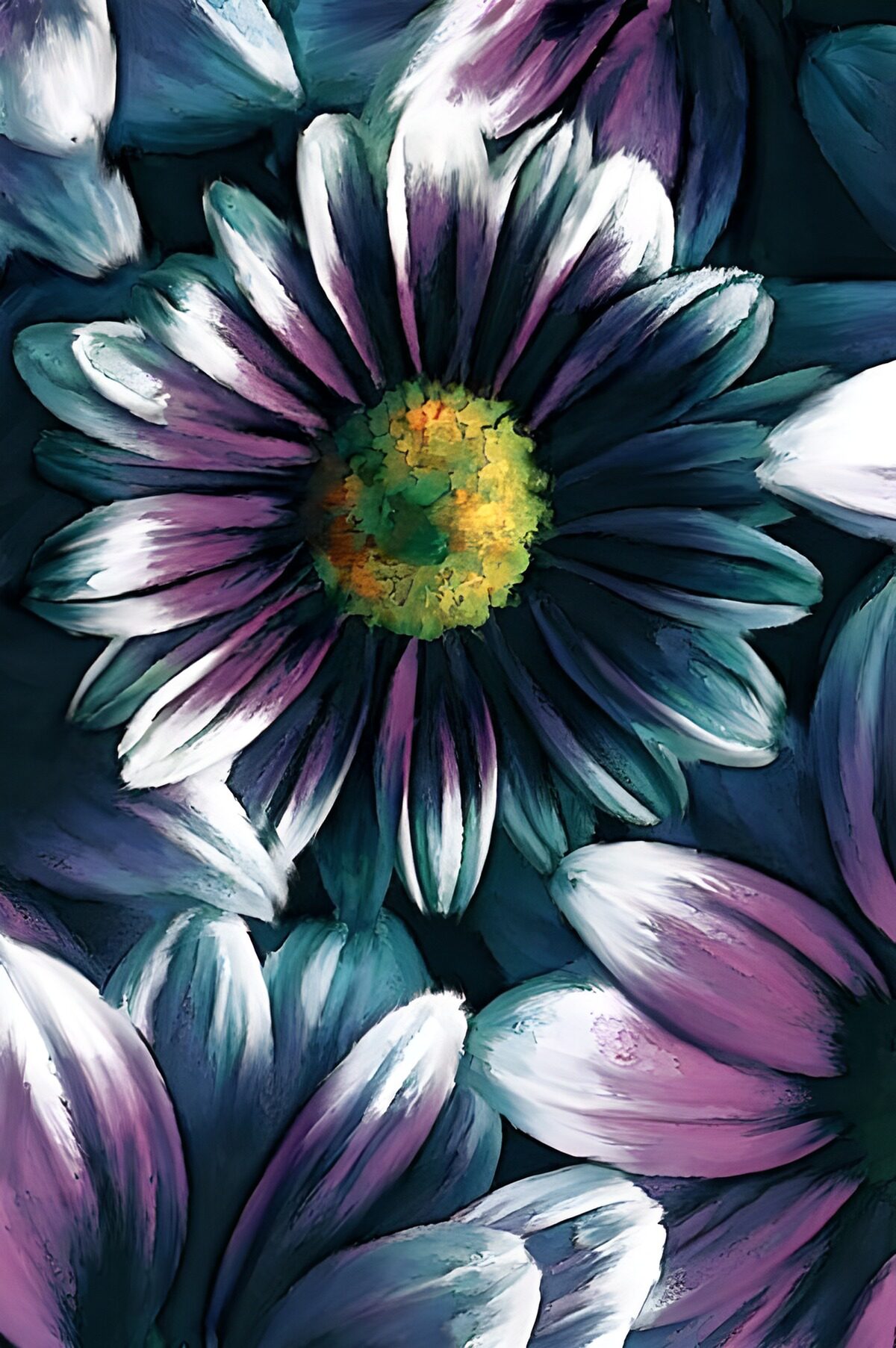Een blauw-paarse pracht