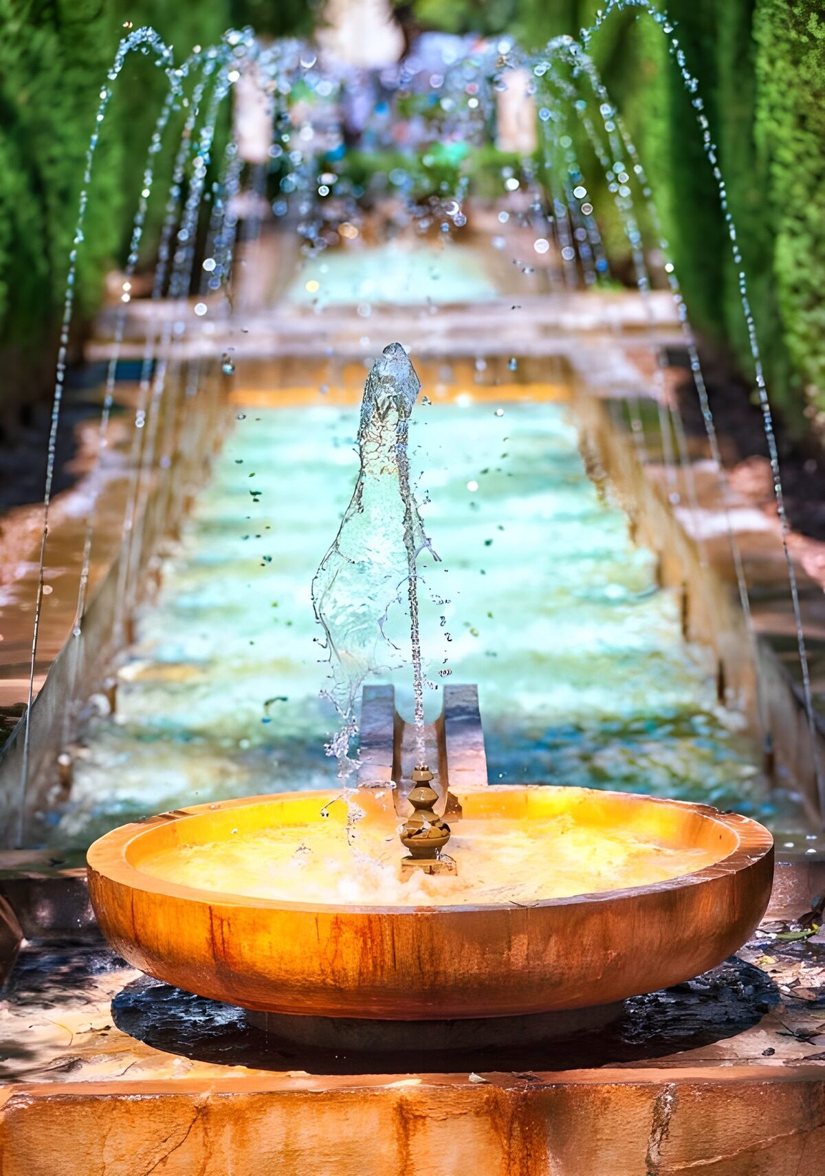 TP30319: Prachtige Fontein in een Tuin