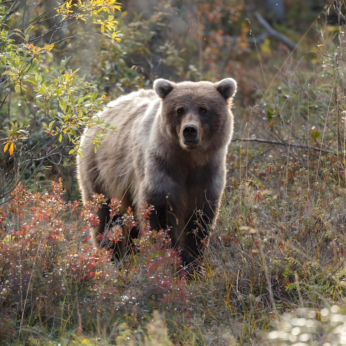 Grizzlybeer in de mooie natuur