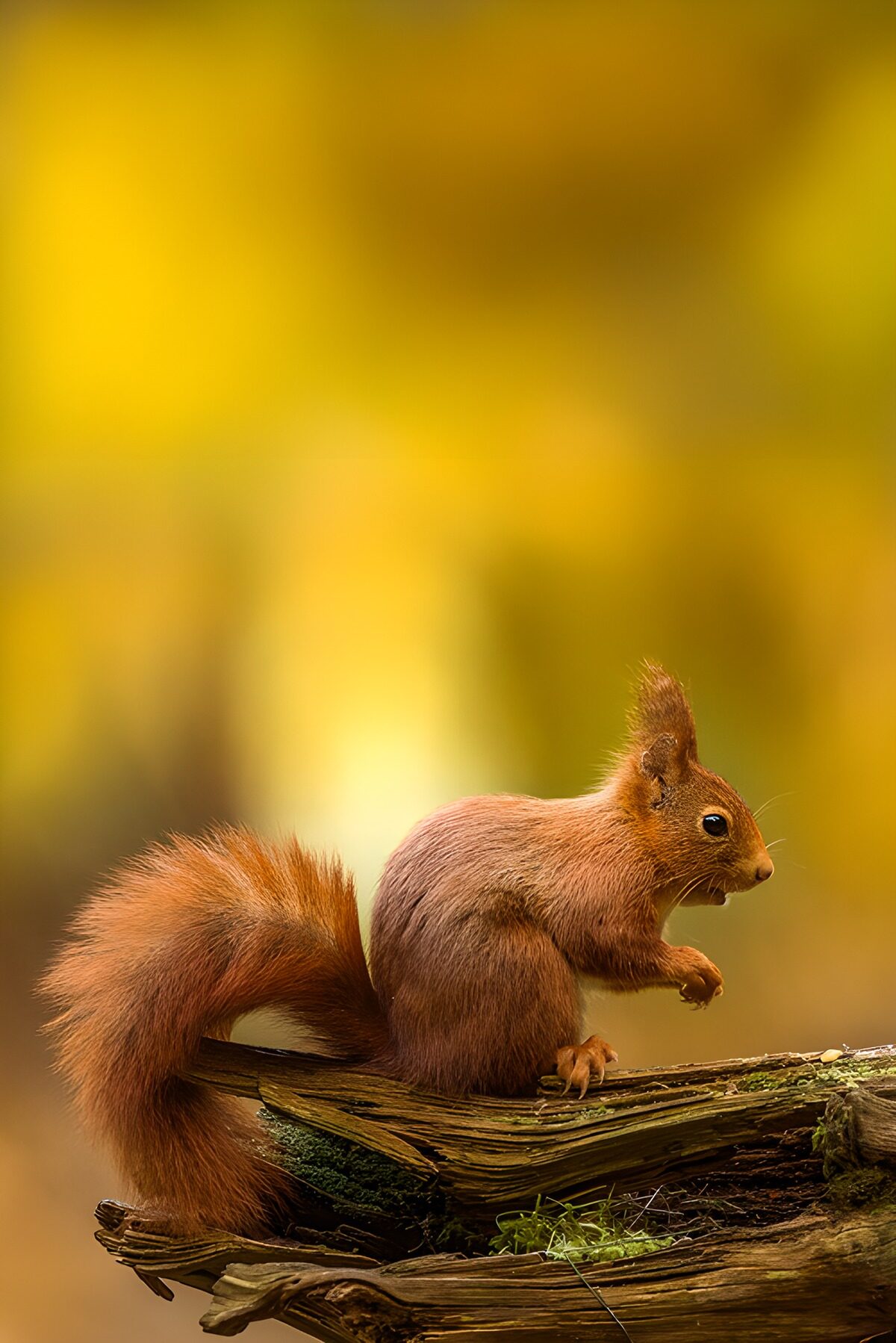 Schattig eekhoorntje op een tak