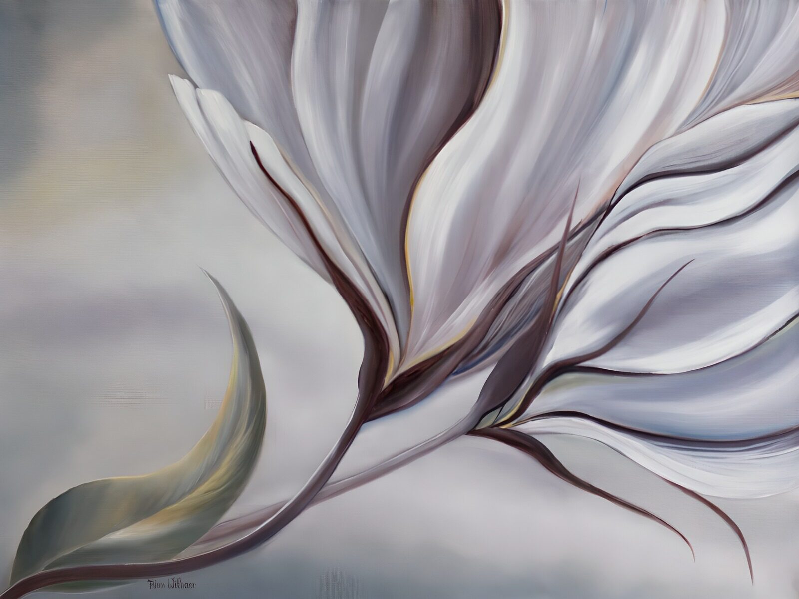 TP77134: Elegante Witte Bloem