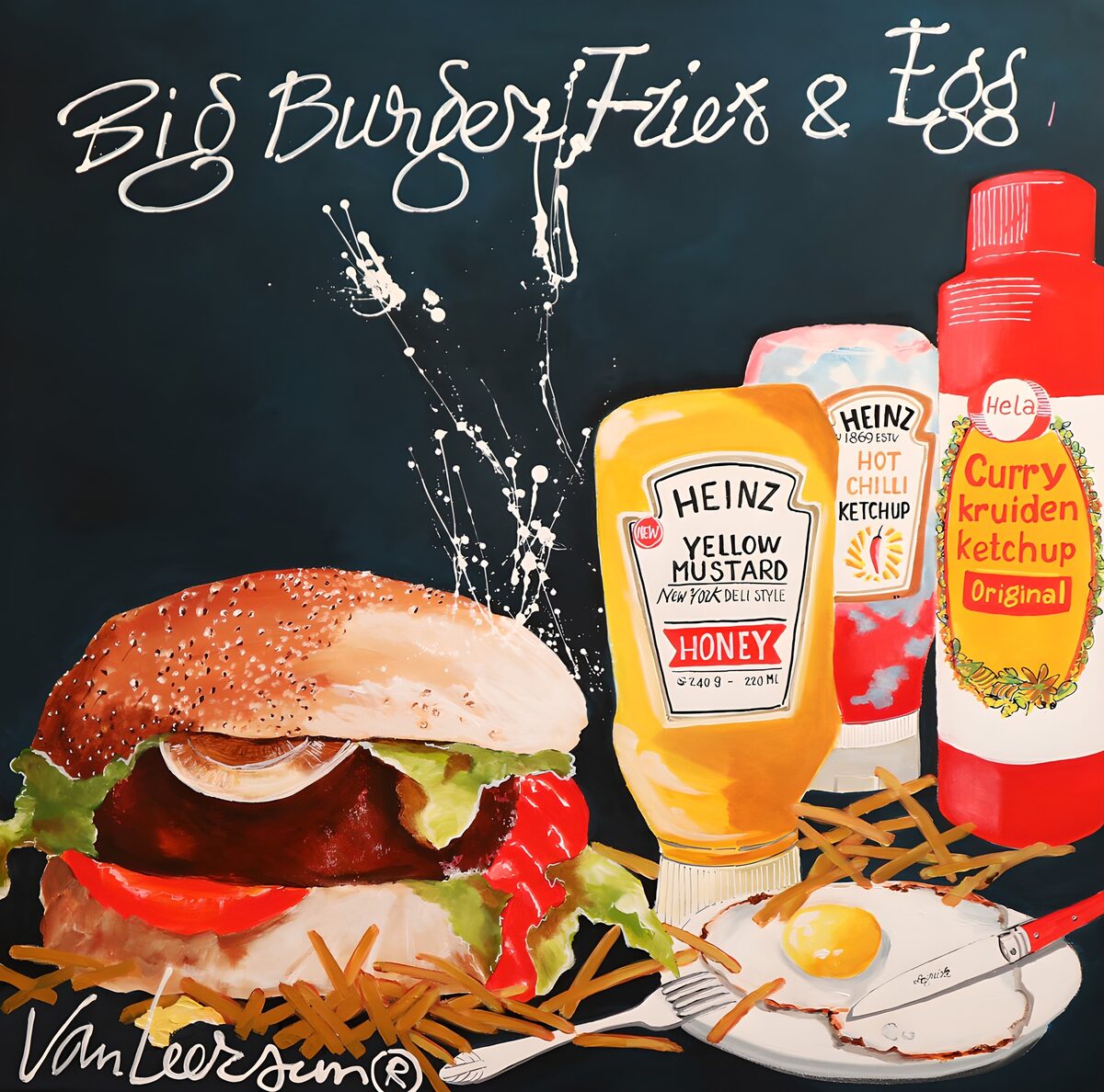 Heerlijke Burger met Friet en Ei