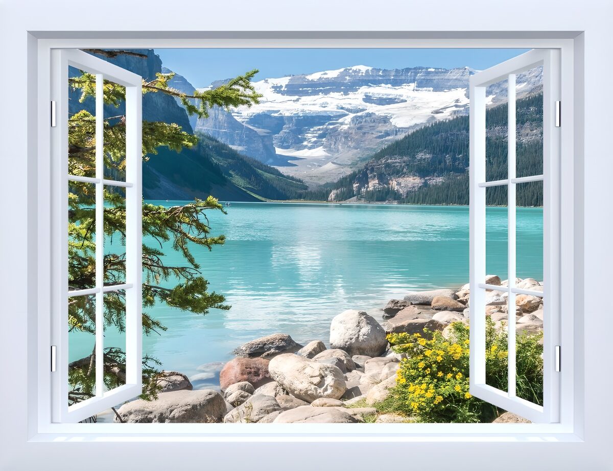 Uitzicht op een prachtig meer