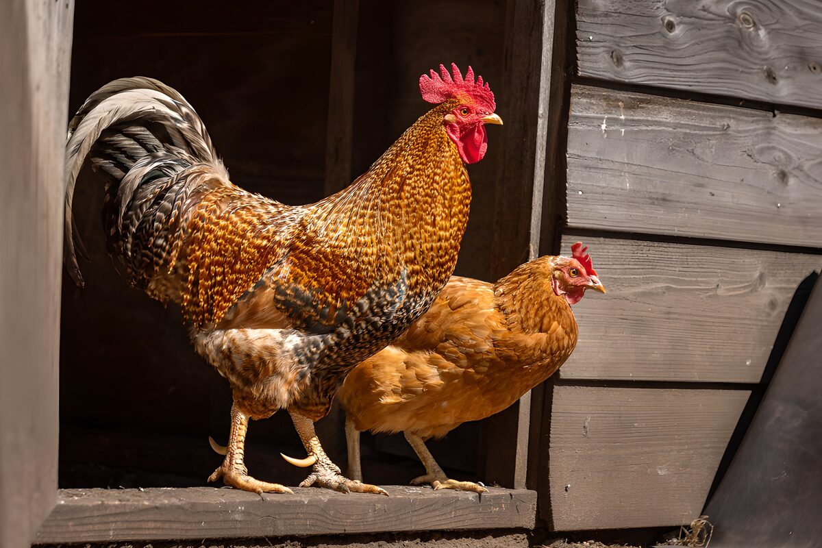 Kippen op de boerderij