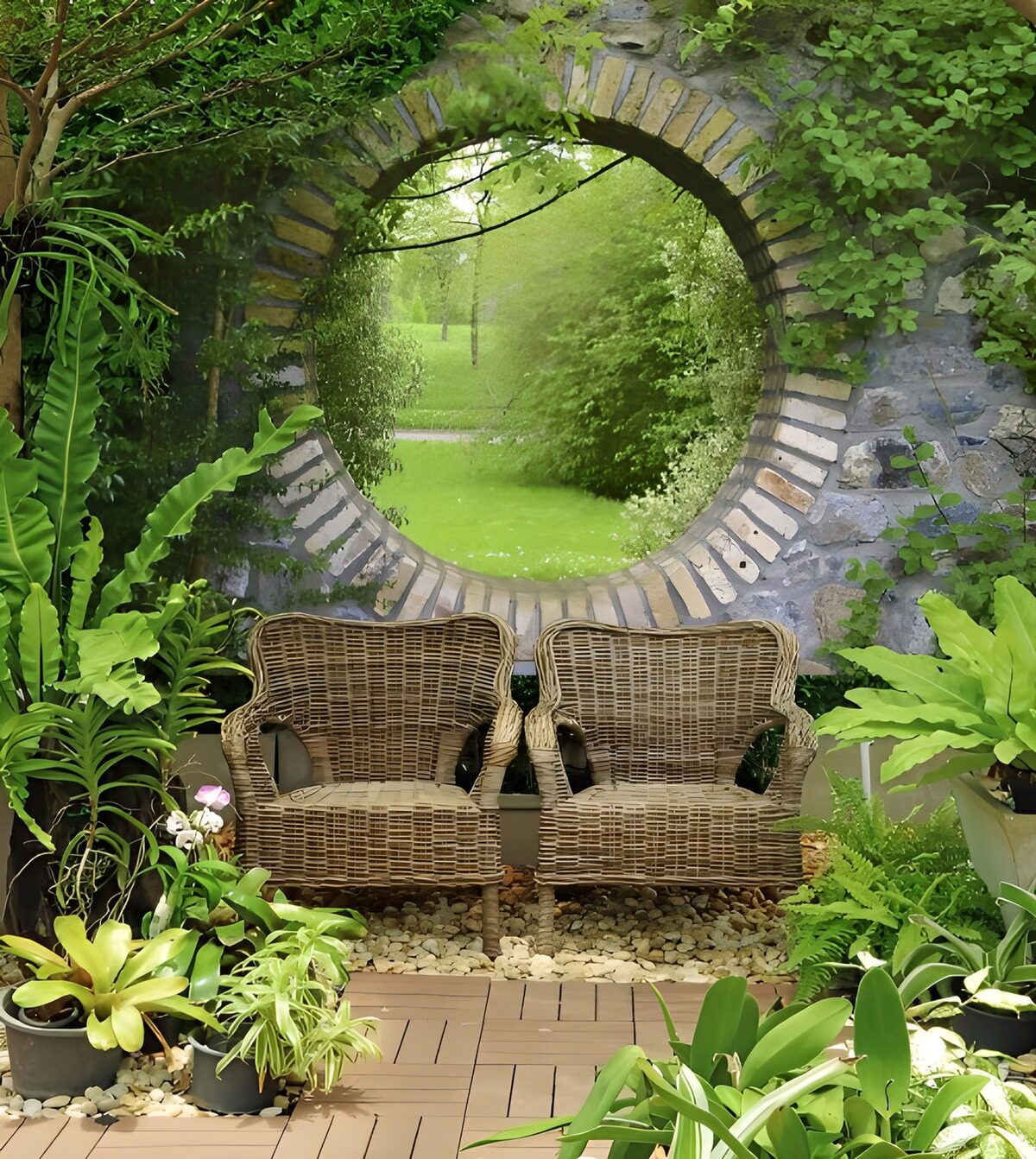 TP30024: Rustige tuin met zithoek