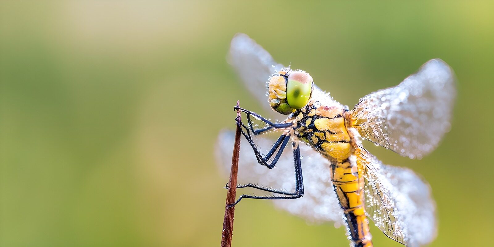 TP49298: Libelle op wazige achtergrond