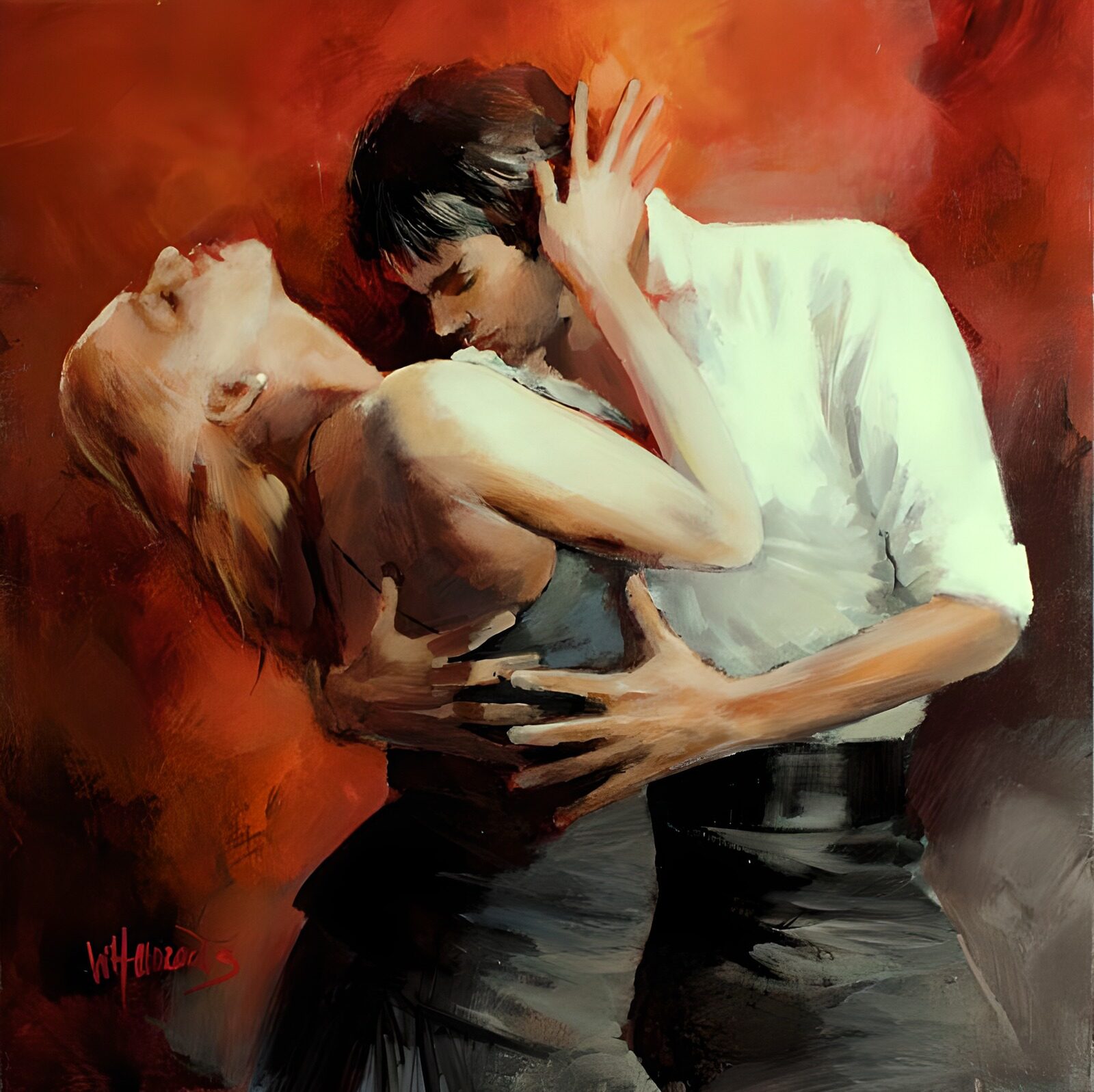 TP39431: Geschildere doek tango met passion versie 1