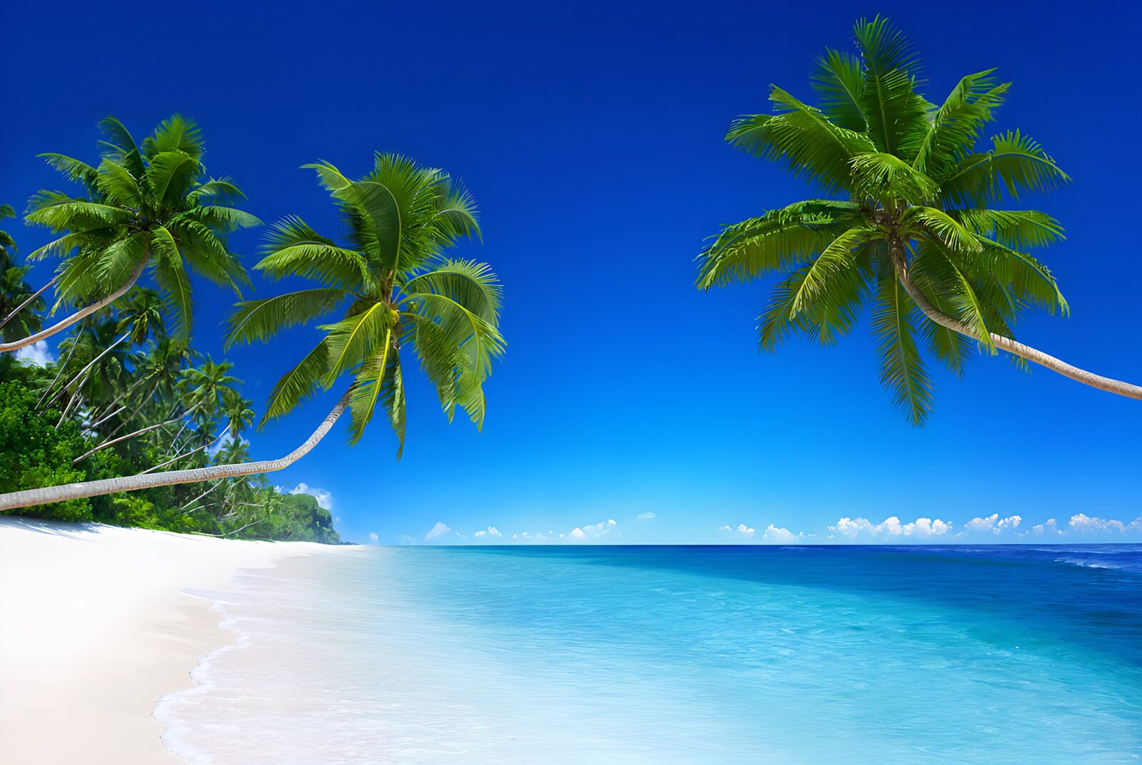 TP28093: Tropisch strand met palmbomen