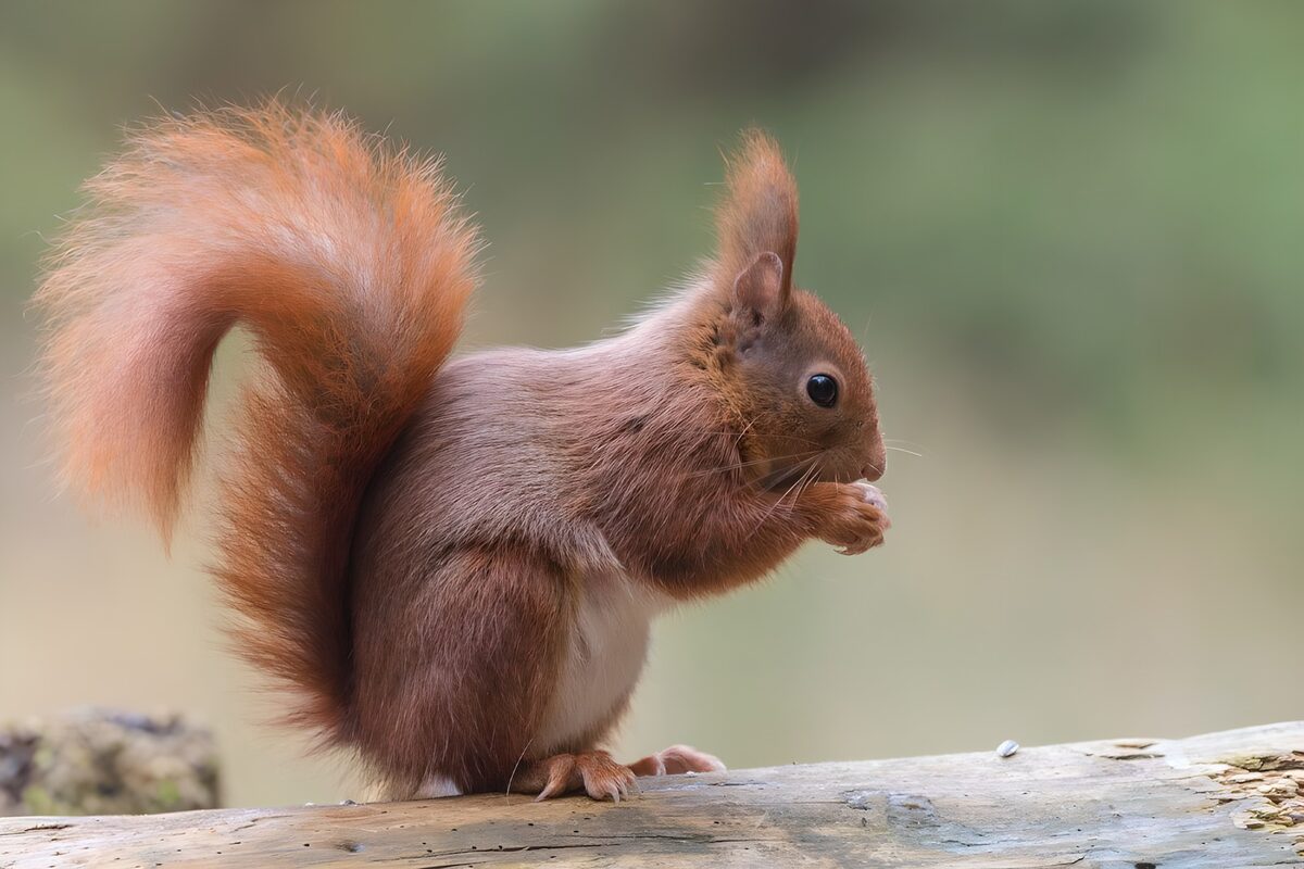 Schattig eekhoorntje op een tak