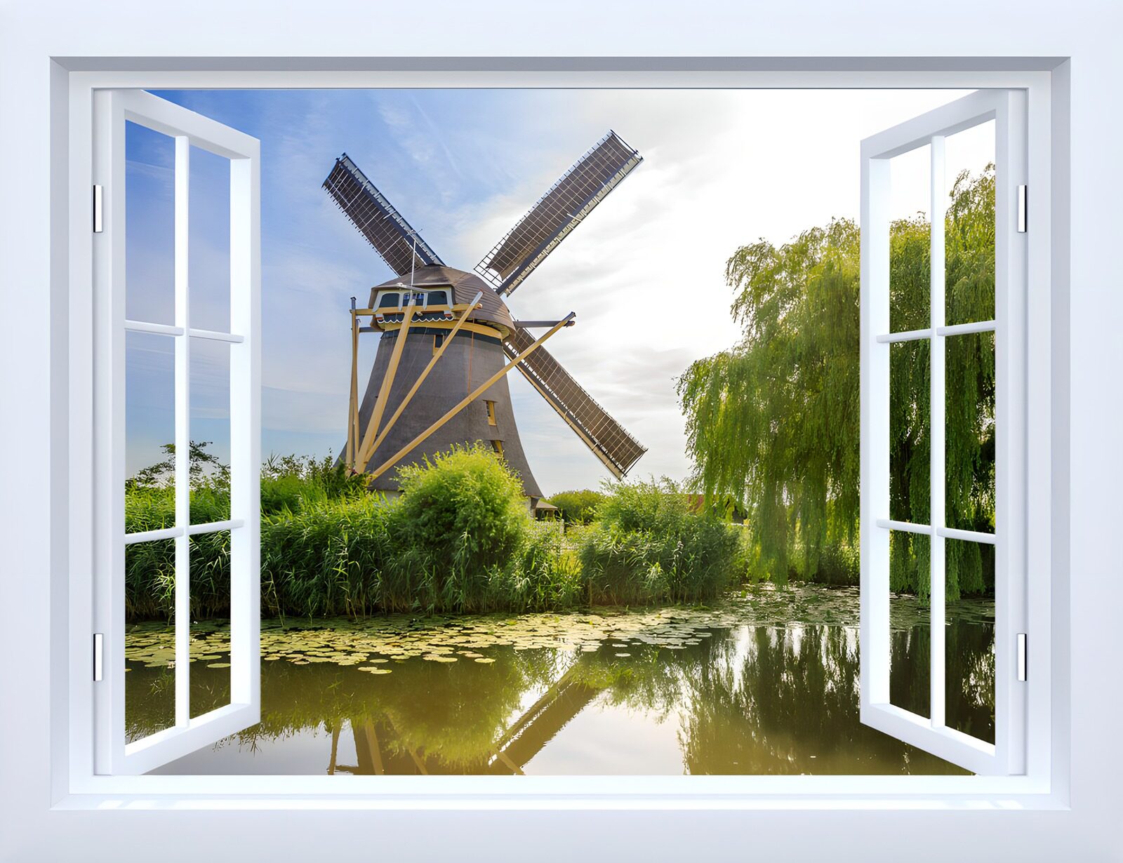 TP92065: Uitzicht op een traditionele windmolen