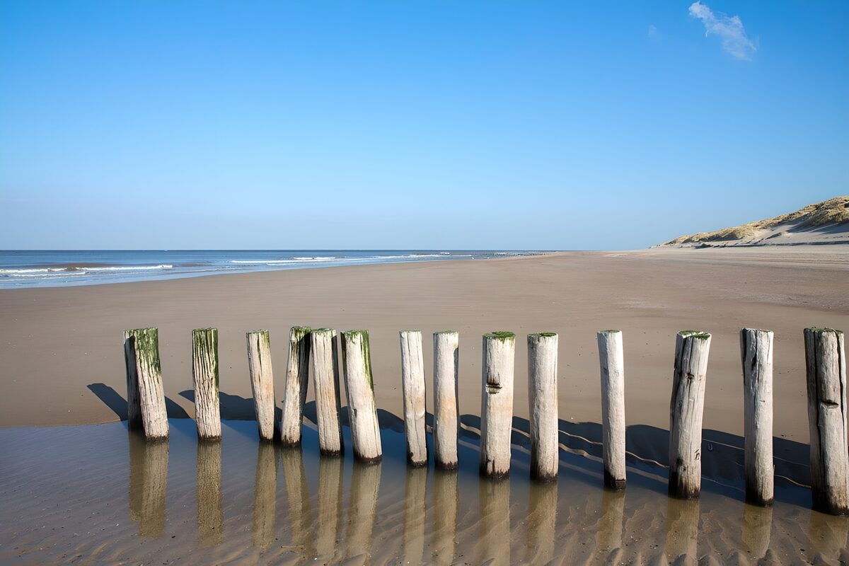 TP38905: Strandpalen rij in Zeeland