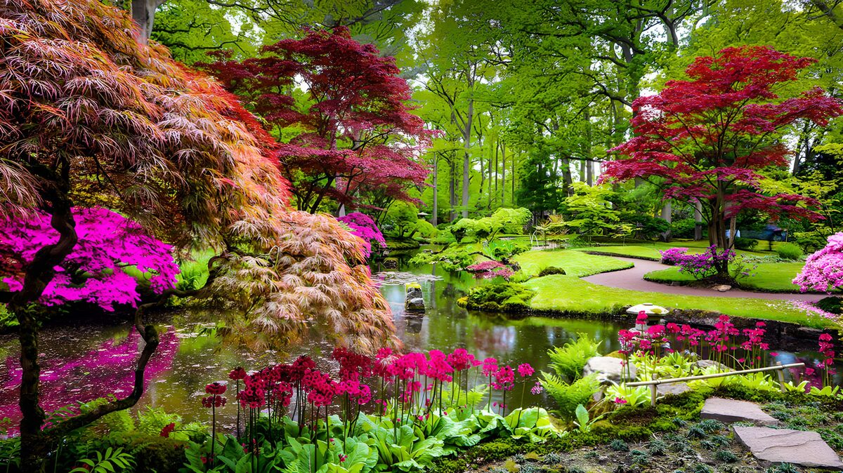 Prachtige Bloementuin in Lente