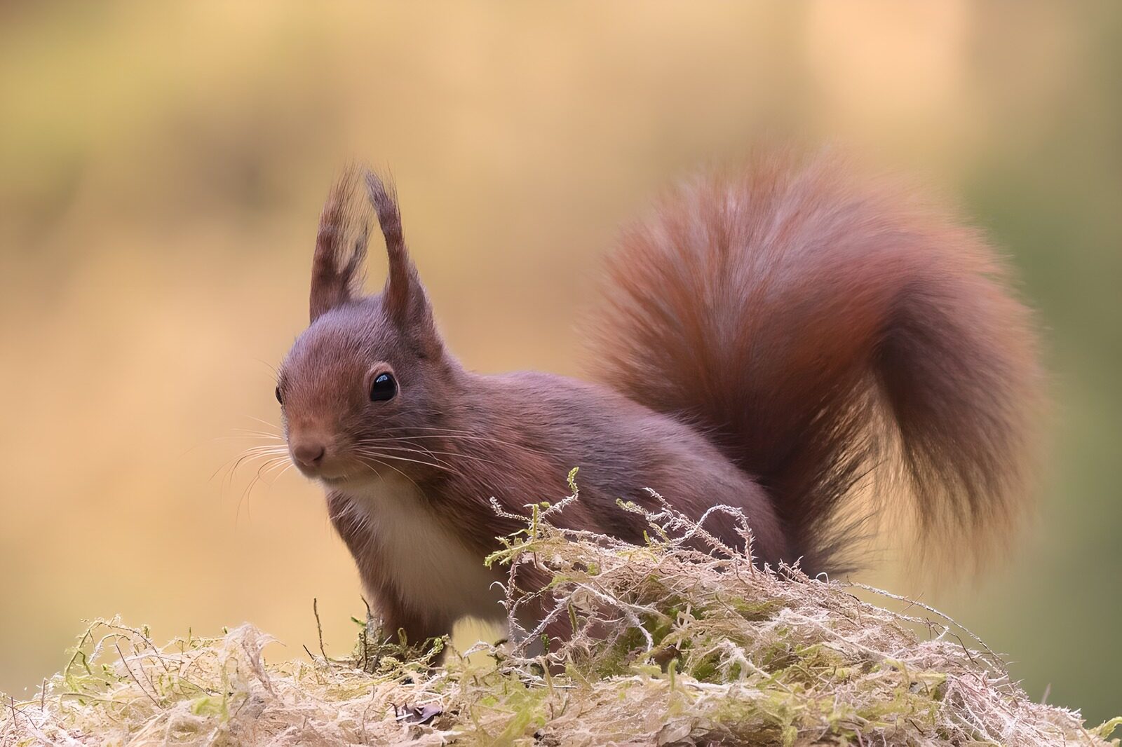 TP95419: Schattig eekhoorntje op mos