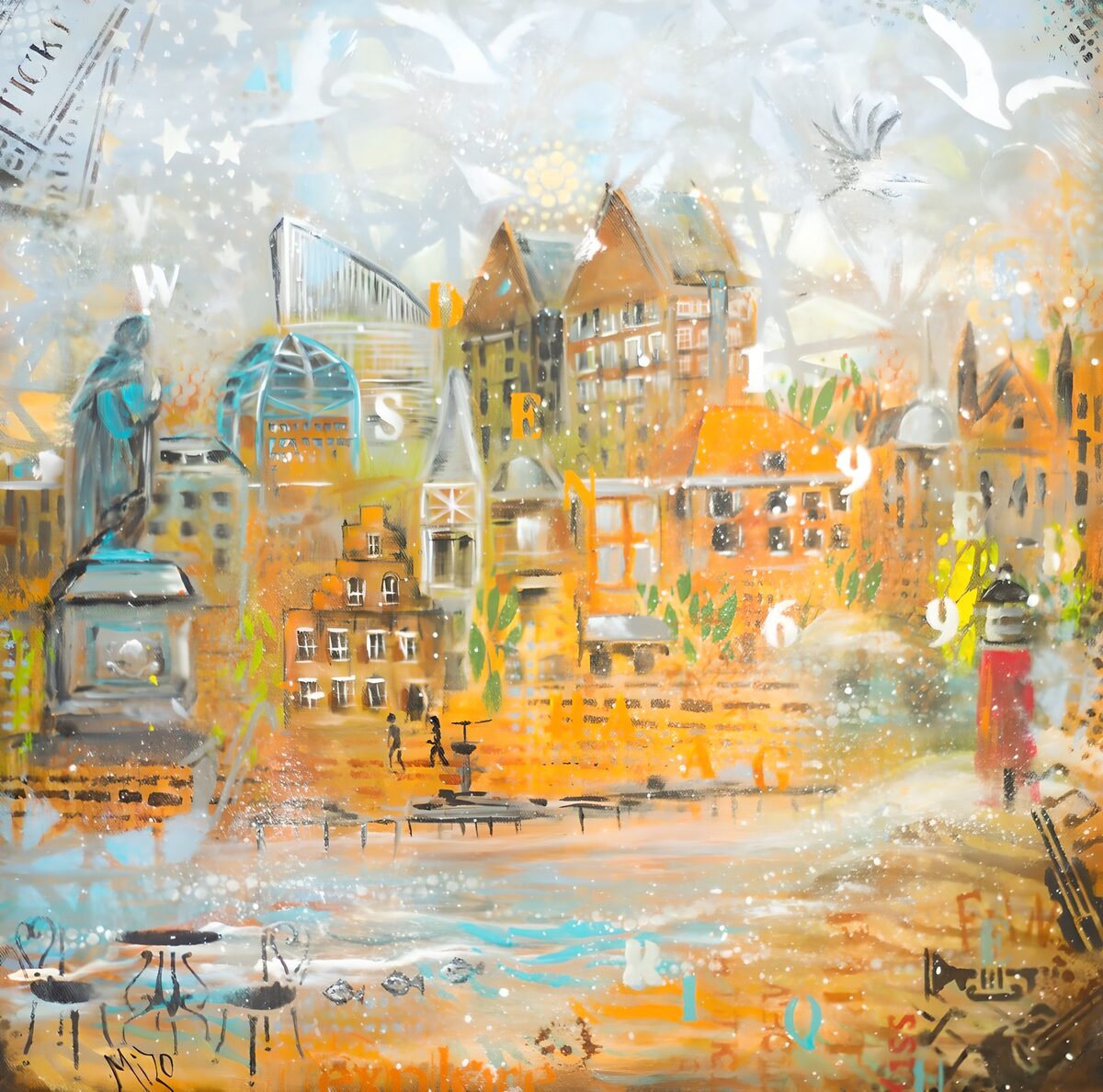 Stadselementen in Abstracte Vorm