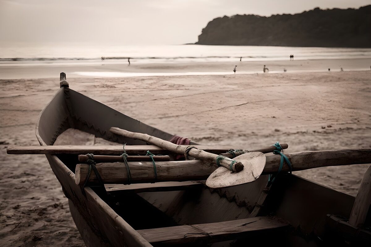 TP70773: Vissersboot op het strand