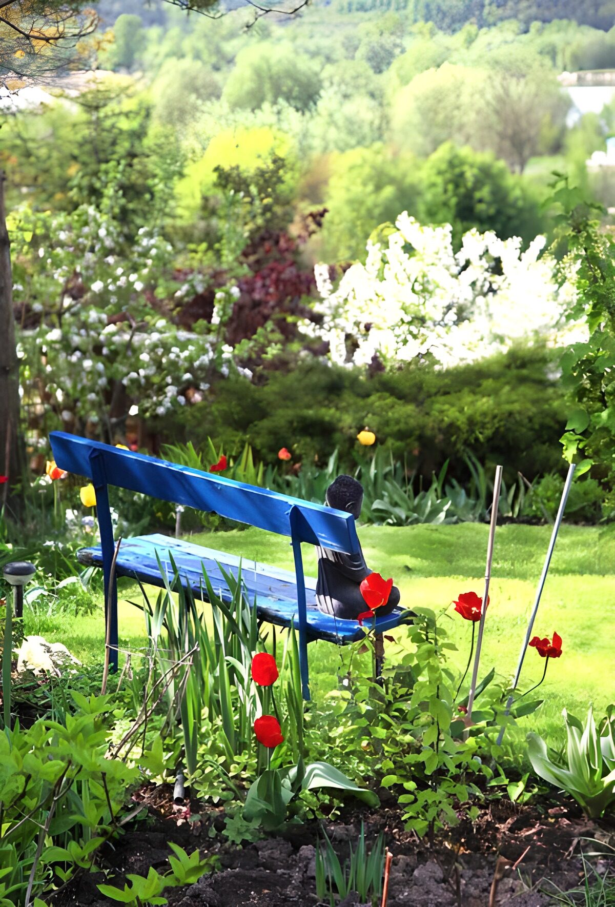 TP71091: Boeddha op blauw bankje versie 2