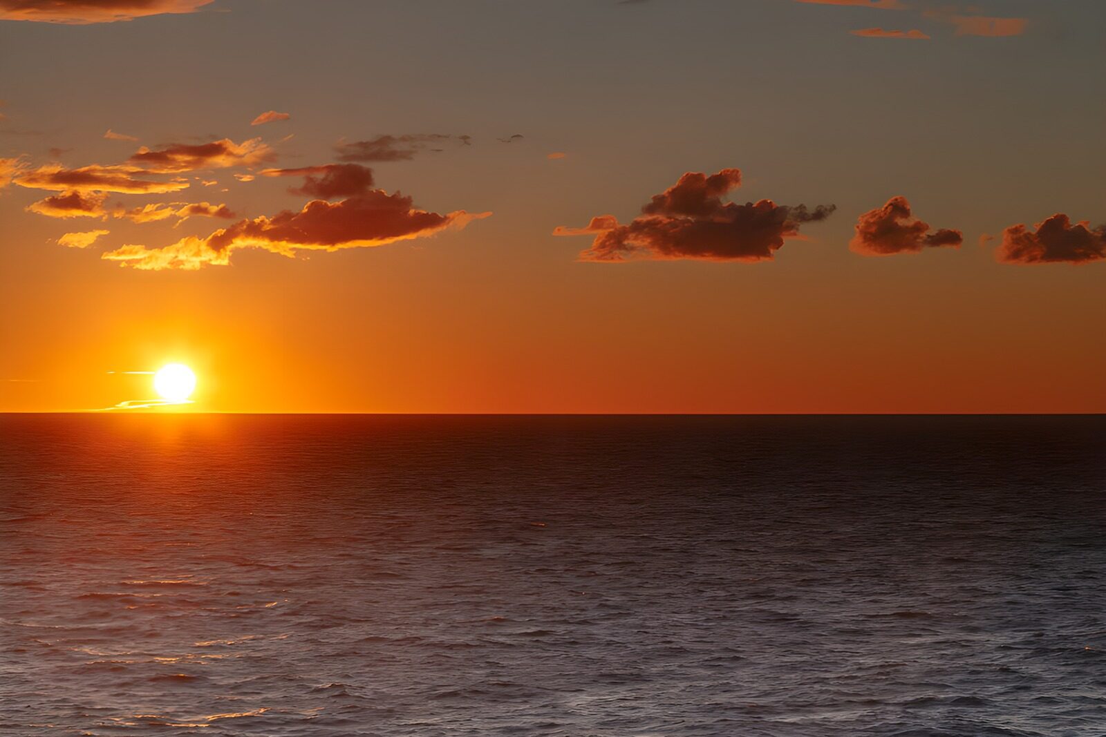 TP63515: Prachtige zonsondergang boven de oceaan
