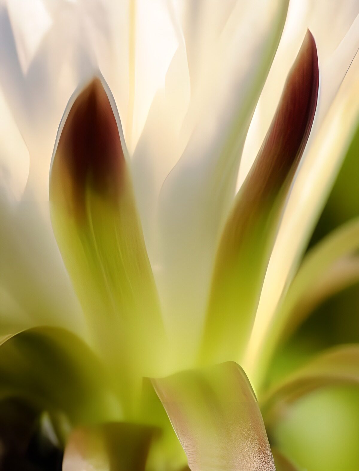 Lelieblad in bokeh