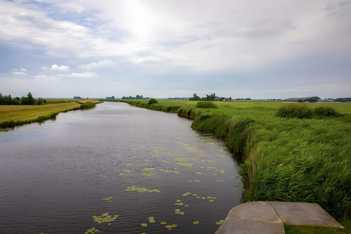TP67657: Rustig Landschap met Waterloop