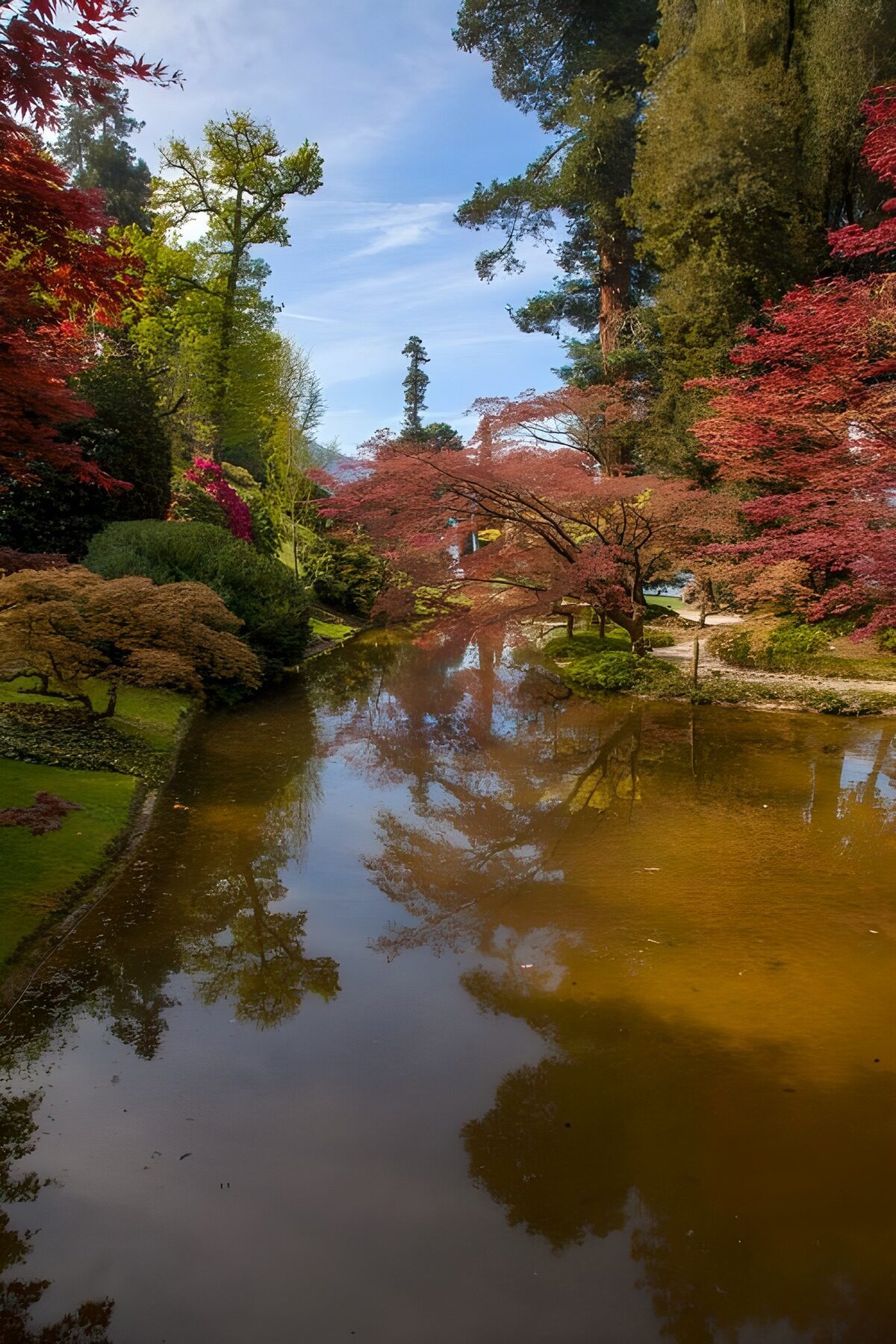 Japanse tuin met vijver