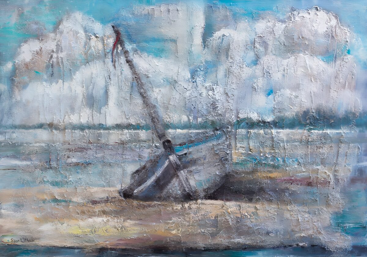 Verlaten Boot in een Dromerige Landschap