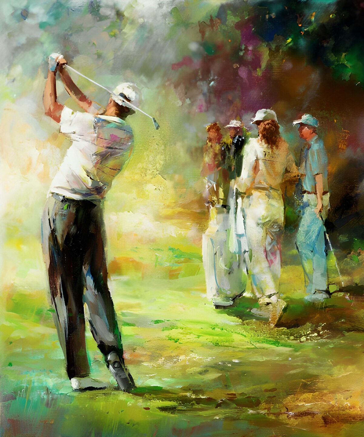 TP68917: Golfer in actie op het veld