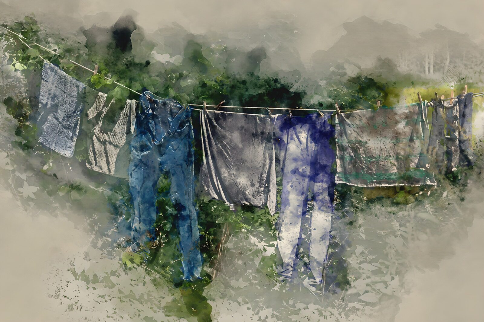 TP31996: Waslijn vol kleurrijke kleding