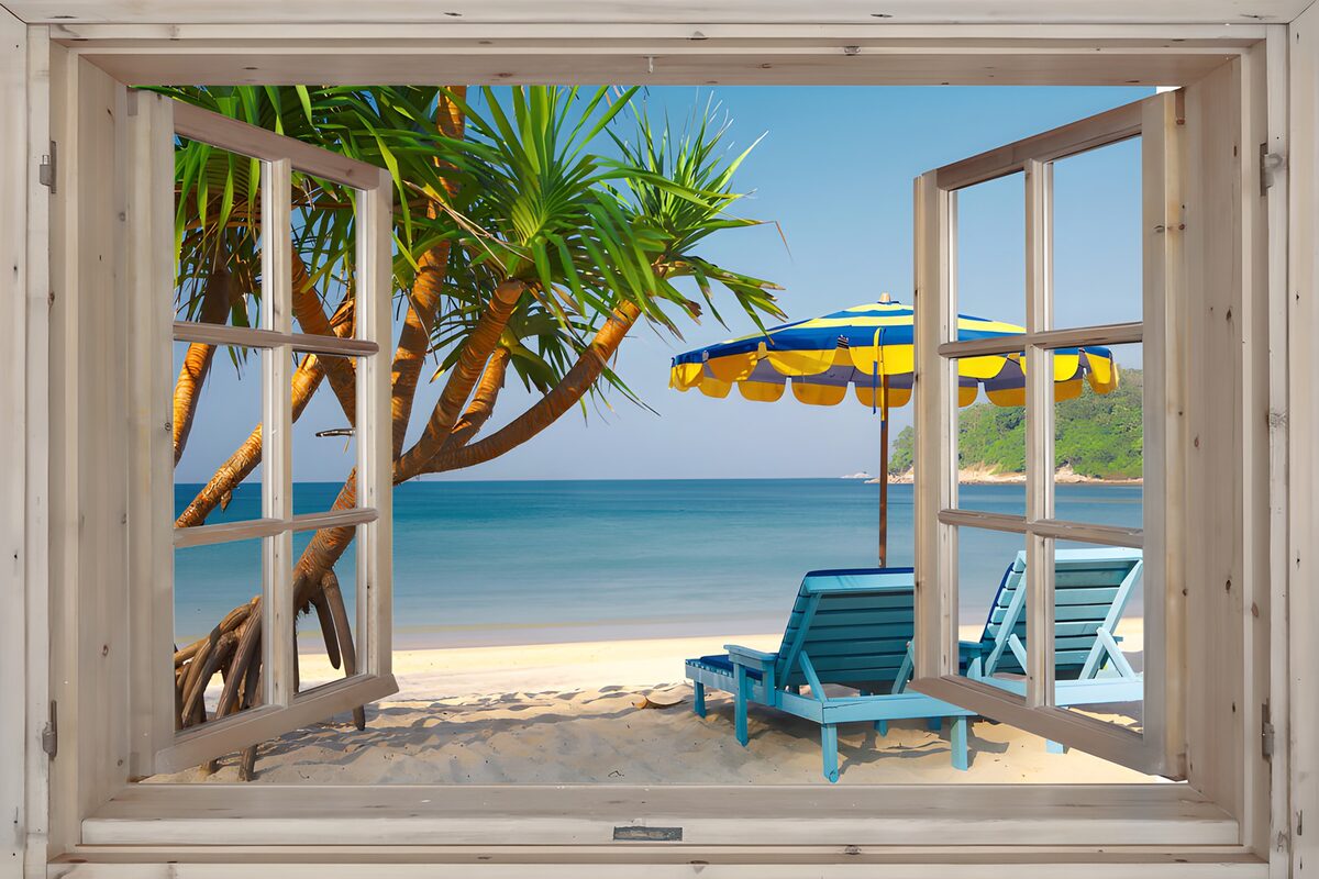 Zomerse Uitzicht op het Strand