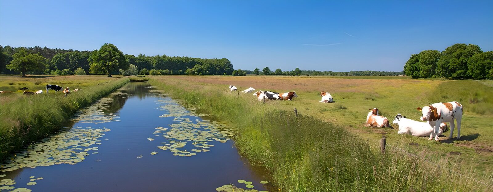 TP18357: Vaart door weiland met koeien