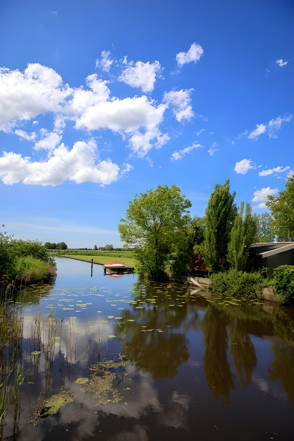 Rustig Waterzicht onder een Heldere Lucht